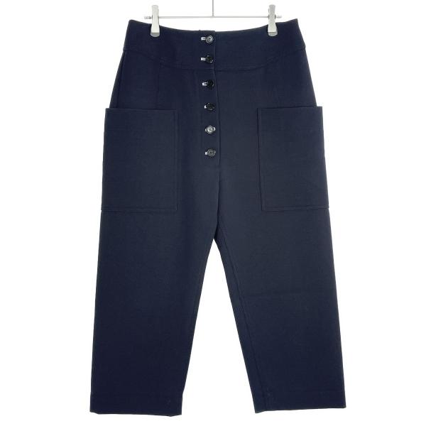 セリーヌ　CELINE ネイビー　パンツ　40 ガウチョパンツ CELINE（セリーヌ） by Phoebe Philo ハイウエストクロップドパンツ 2