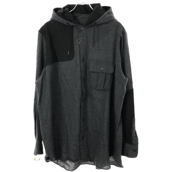 Mountain Research マウンテンリサーチ Hooded MT Shirt ウールフーデッドシャツ MTR-3597 グレー系 L modescape_rc-itzxva4uft0q-vbyj