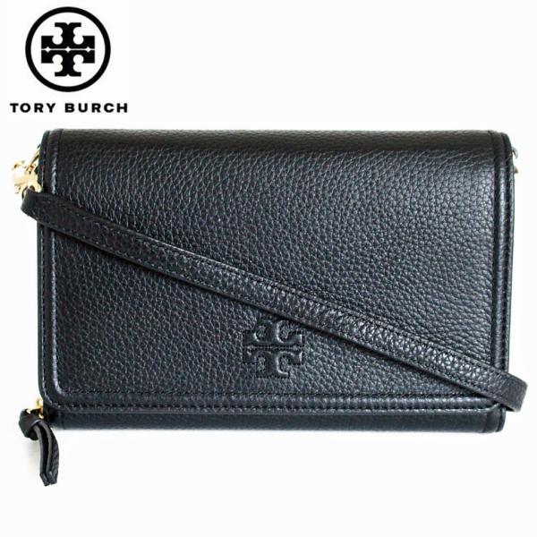 トリーバーチtoryburch thea ショルダーウォレットバック　黒 TORY BURCH トリーバーチ バッグ ウォレット ショルダーバッグ
