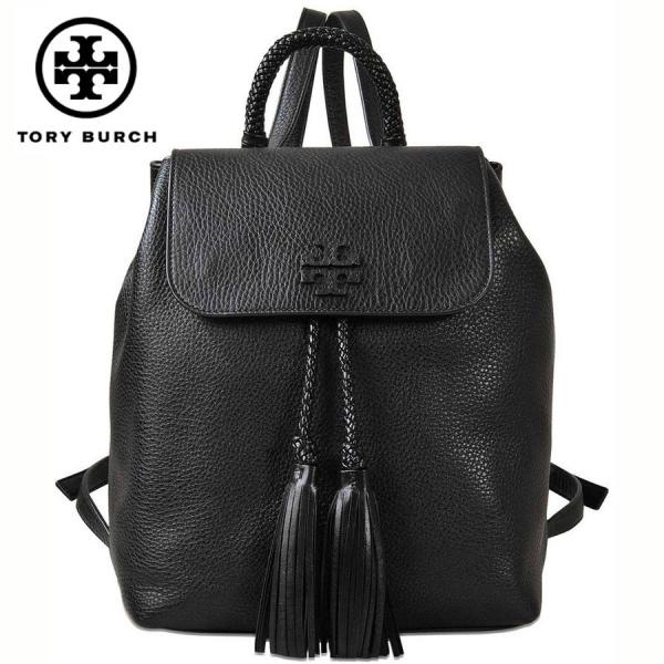 TORY BURCH トリーバーチ リュックサック レザー ロゴ ブラック Tory Burch トリーバーチ ロゴ リュック・デイパック レザー