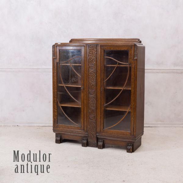 アンティーク家具 ブックケース キャビネット イギリス ビンテージ