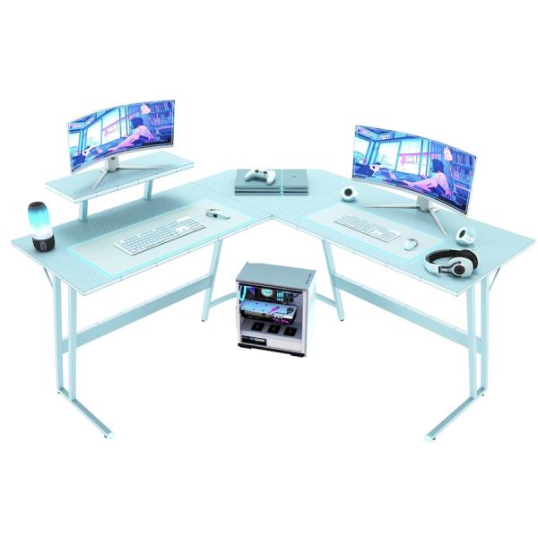 ゲーミングデスク パソコンデスク L字型 PCデスク 幅130cm パソコン