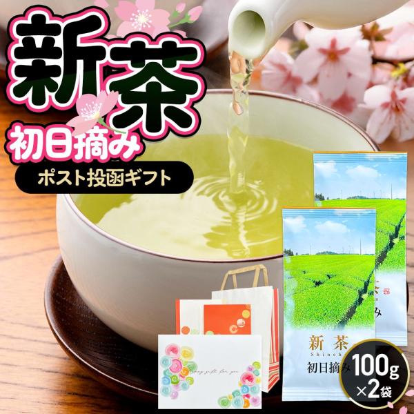 父の日 新茶 2026 静岡茶 母の日 ギフト 初日摘み 100g×2袋 お茶 緑茶 深蒸し茶 高級