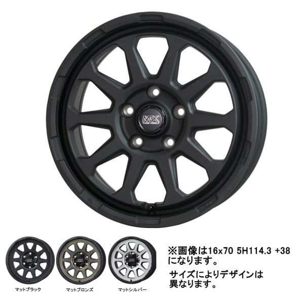 (�l�����������) MAD CROSS �}�b�h�N���X �����W���[ 4�{�Z�b�g 5/114.3 16�C���` 7.0J 38 �}�b�g�u���b�N (MTBK) ���i�摜