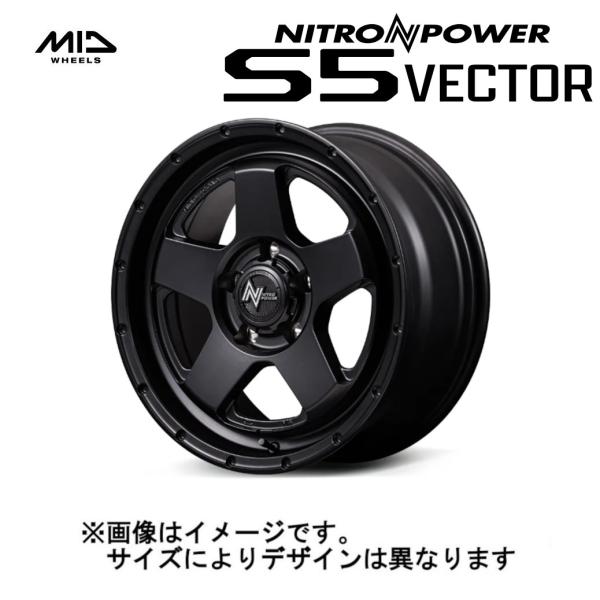 MID NITRO POWER ナイトロパワー S5 VECTOR 5H114.3 16x7.0J +40 バレルブラック (BBK) LAP767057340BBKN