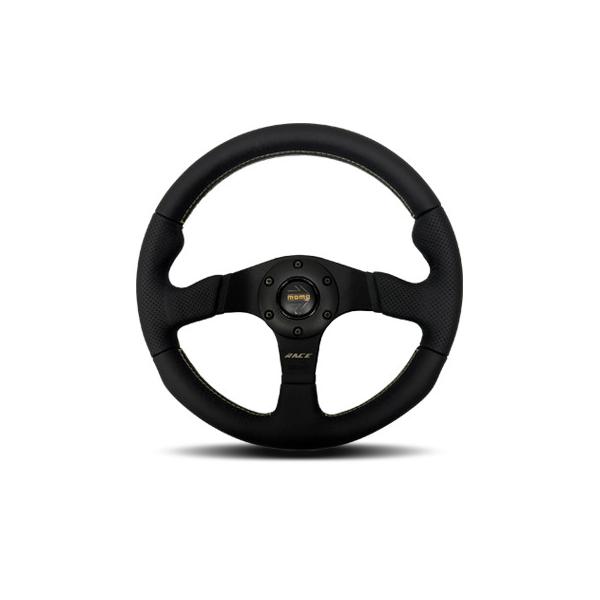 【正規品】モモ MOMO ステアリング RACE レース ノト ブラック/ゴールド RACE NOTO 320mm 32φ ブラックレザー（一部エアーレザー) AL-01