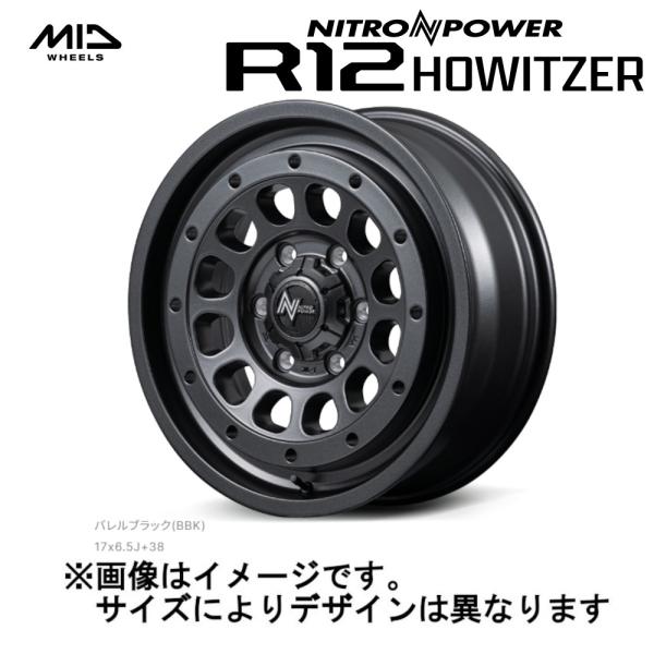 MID NITRO POWER ナイトロパワー R12 ハウザー 5/139.7 16x6.0J ±0 バレルブラック (BBK) Y2716605D200BBKN