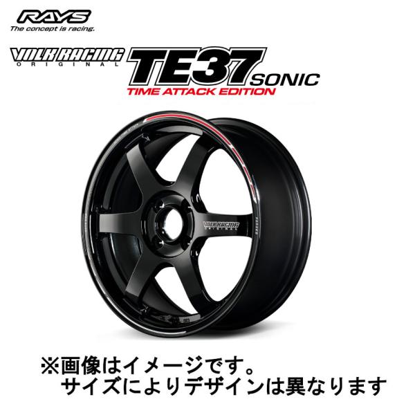 レイズ ボルクレーシング TE37 SONIC TIME ATTACK EDITION 4/100 15x7.0J +26 ブラック/REDOT (KR) 06675702692KR