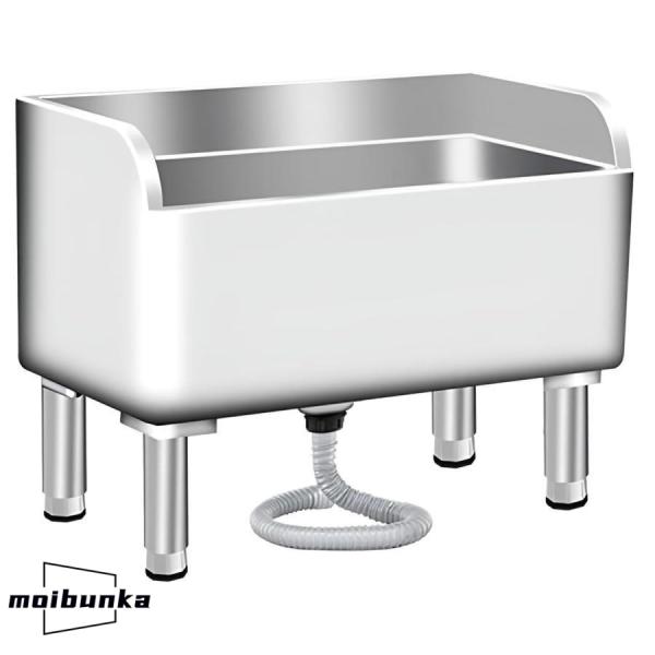 業務用フロアモップシンク、304ステンレススチール大容量フロアスタンドモップサービスシンク、大口径排水穴とパイプ付き、キッチン/レストラン/ビジネス/ガレー