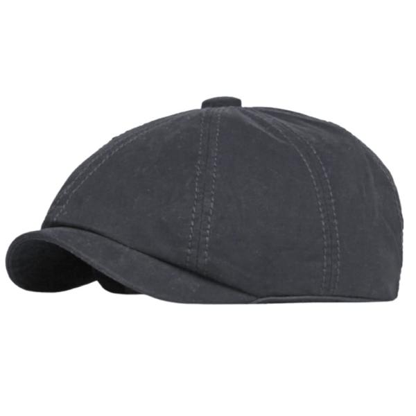 [FREESE] キャスケット 帽子 ハンチング キャップ UVカット オールシーズン 綿無地 ドーム型(ブラック)