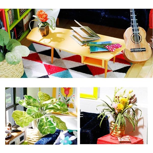 ドールハウス ミニチュア 手作りキットセット おしゃれな北欧インテリア Ledライト付属 音楽の流れるリビング Buyee Buyee 日本の通販商品 オークションの代理入札 代理購入