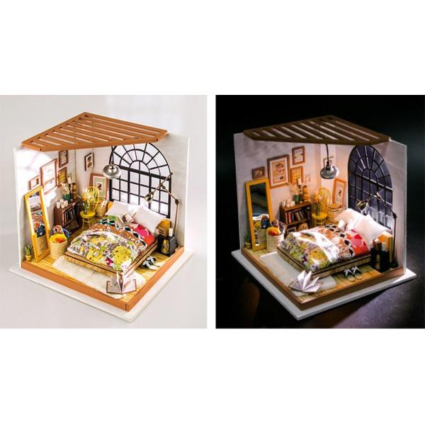 ドールハウス ミニチュア 手作りキットセット おしゃれな北欧インテリア Ledライト付属 星空が見えるベッドルーム Buyee Buyee Japanese Proxy Service Buy From Japan Bot Online
