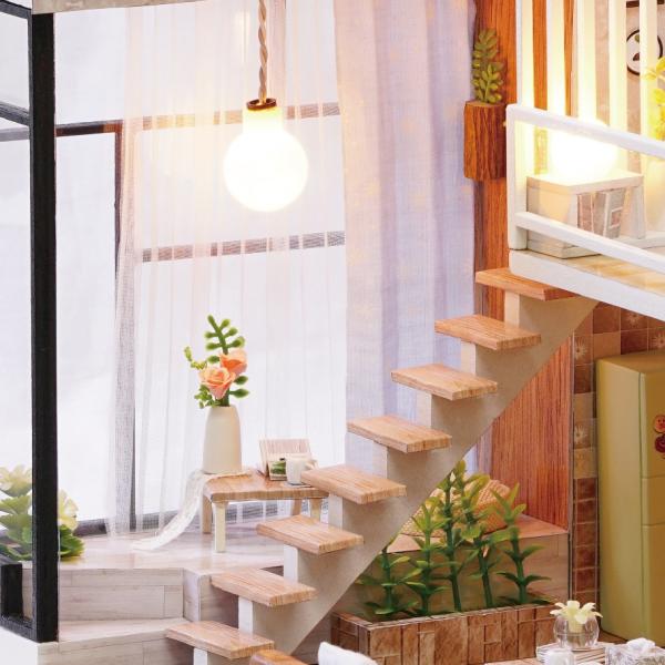 ドールハウス ミニチュア 手作りキット Diy 現代モダン モデルルーム風 お洒落な二階建ての家 Ledライト アクリルケース ヴィレッタ Buyee Buyee 日本の通販商品 オークションの代理入札 代理購入