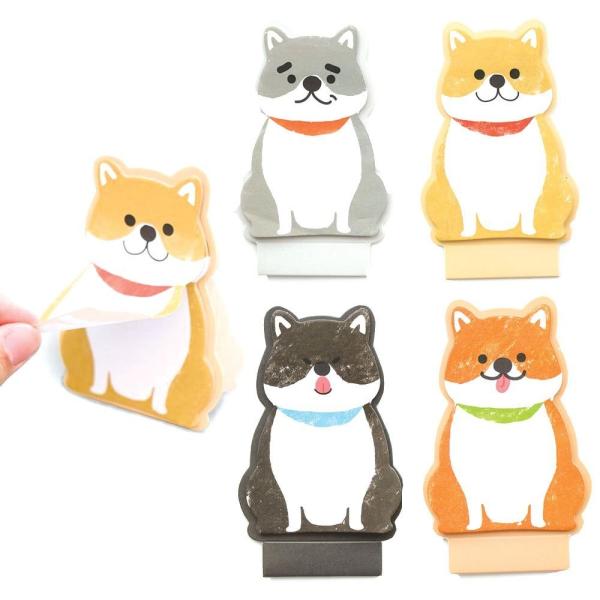 付箋 ふせん メモ 犬 おすわり 柴犬 立体 おすわり状態で使える 可愛い 立体 スタンド型 にっこり ぺろっ べーっ フンッ Buyee Buyee Japanese Proxy Service Buy From Japan Bot Online