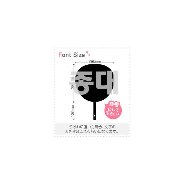 ハングルミニ文字 ハングル切り文字セット 【ジョンデ(JongDae)】1文字のサイズ