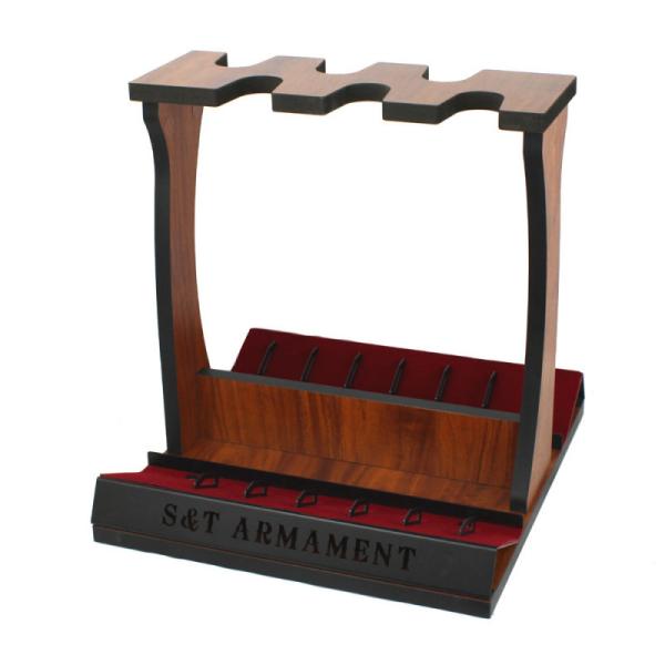 S&T 木製ガンラックシステム Btype 6丁置きタイプ : 総合エアガンSHOP