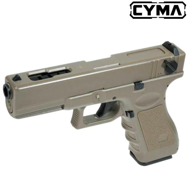 ボーナスストアPlus＋5％】CYMA Glock18C MOSFET 電動ハンドガン TAN