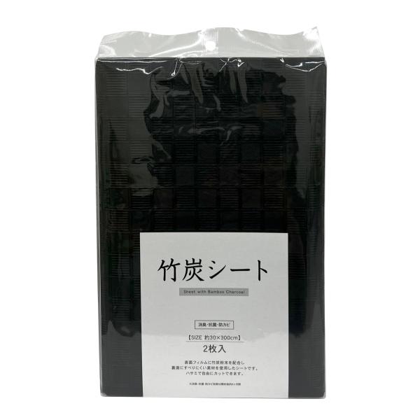 東和産業 TZ 竹炭シート 2枚入 約30×300cm(1枚あたり) 靴箱 竹炭配合 消臭 抗菌 防カビ ズレない 食器棚 押入れ 多目的