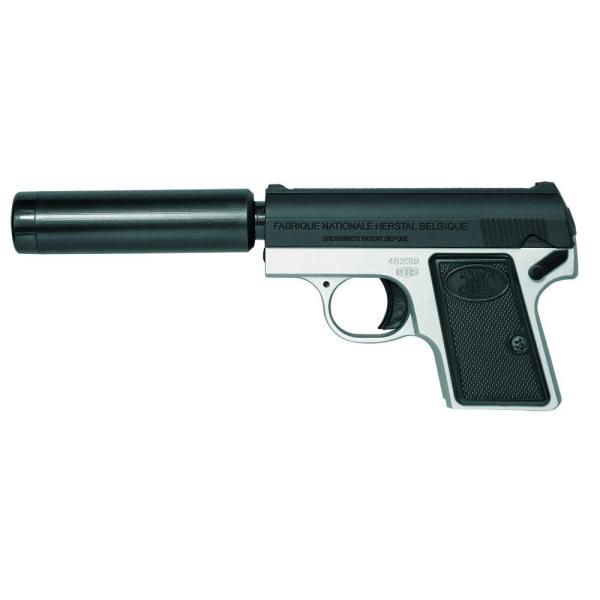 クラウンモデル ベビーブローニング シルバーフレーム サイレンサー付 ポケットハンドガン エアーコッキング No 19 対象年齢 10才以上 ホビープラザビッグマン 通販 Yahoo ショッピング