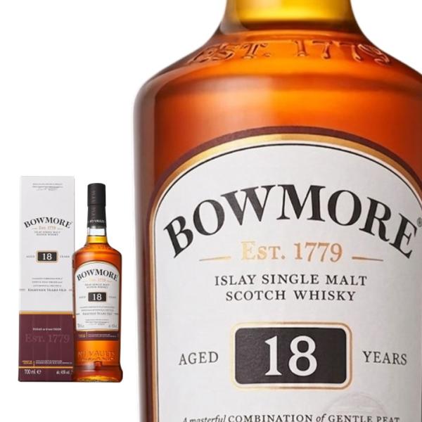 ボウモア 18年 シングルモルト ウイスキー 700ml 外箱 ギフトボックス入りスコットランド スコッチ BOWMORE 18 years 正規品