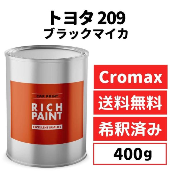 トヨタ ブラックマイカ 209 車 塗料 希釈済み アクサルタ クロ