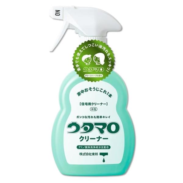 ウタマロ クリーナー スプレー 400ml 中性 洗剤 泡 キッチン 風呂 汚れ 手肌 優しい コンロ 水アカ 石鹸カス マルチ 詰め替え さわやかなグリーンハーブの香り