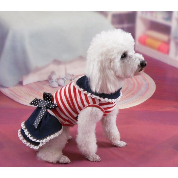 ケイリーストライプワンピ Red 犬服 ワンピース フリル スカート ワンピース 冬服 人気 流行 カジュアル 冬服 おしゃれ 可愛い 女の子 Buyee Servis Zakupok Tretim Licom Buyee Pokupajte Iz Yaponii