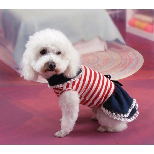 ケイリーストライプワンピ Red 犬服 ワンピース フリル スカート ワンピース 冬服 人気 流行 カジュアル 冬服 おしゃれ 可愛い 女の子 Buyee Servis Zakupok Tretim Licom Buyee Pokupajte Iz Yaponii