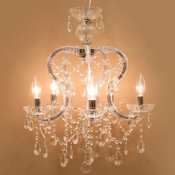 クリスタル 5灯 シャンデリア クリスタルガラスシャンデリア Galaxy