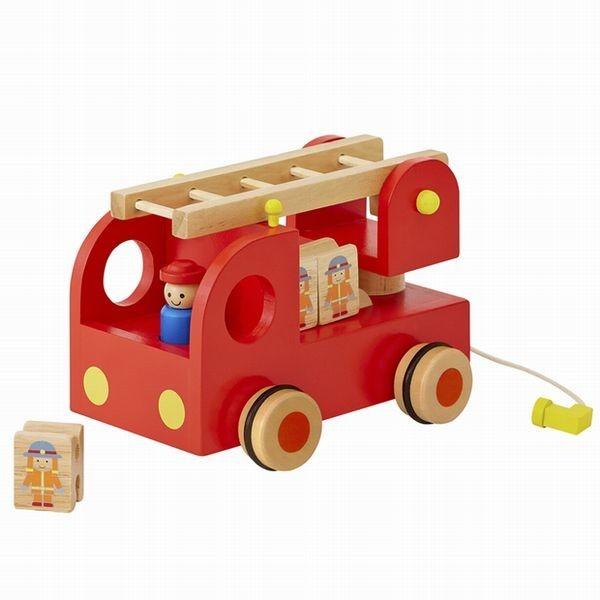 カタカタ 森の消防隊 消防車 はたらく車 おもちゃ 出産祝い 1歳 2歳 3歳 誕生日 プレゼント Ed Firecar 木のおもちゃ もくぐるみ Yahoo 店 通販 Yahoo ショッピング