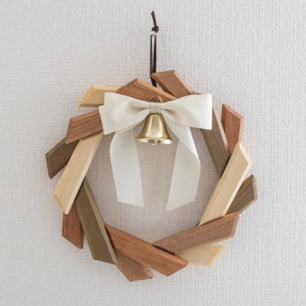 寄木のリース オークヴィレッジ 寄木のリース クリスマスリース インテリア 日本製