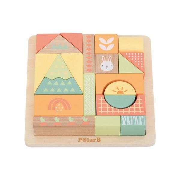 ポーラービー つみき 積木 指先遊び 出産祝い ハーフバースデー プレゼント ギフト 贈り物 赤ちゃん 1歳 2歳 誕生日プレゼント クリスマスプレゼント 男 女 おもちゃ 知育 ベビー 男の子 女の子