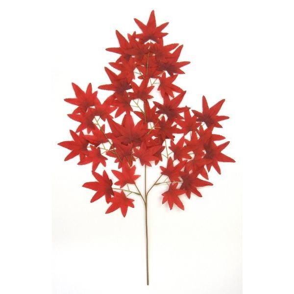 赤いもみじの造花　10本セット 造花 もみじ中枝 赤 10本セット : 日本の四季・行事の店 木瓜屋 もく
