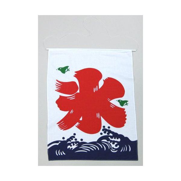 夏の季節にかき氷屋さんの軒先などに吊るされる氷の吊り旗です。■大きさ : 50cmX65cm■上部にパイプ・ひも付き■材質 : 金巾木綿　