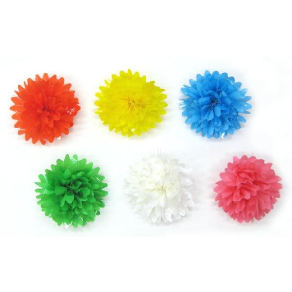 お神輿に飾ったり柱に付けたりいろんな飾り方ができるビニール製の花飾りです。※2018年の8月より花のビニール生地が変わり以前の物より厚手の生地になりました。◆この商品は10個で1セットとなります。注文数量1で画像のビニール京花 大が10個届...