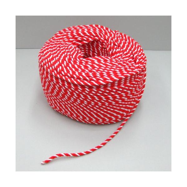 お祭りやイベントなどで使える直径6mmの太さの細い紅白ロープです。メートル単位での切り売りとなります。価格は1mの単価となりますので必要なメートル数を下の数量に記入して下さい。数量5で注文されると5mの長さの紅白ロープが1本届きます。■太さ...