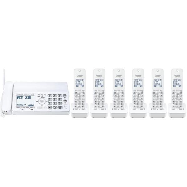 子機6台付パナソニック迷惑電話防止FAX電話機KX-PD360-W