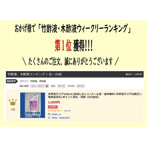 木酢液クリア100ml メール便 送料無料 発ガン性検査済み ポイント消化 消費 お試しセット Buyee Buyee Japanese Proxy Service Buy From Japan Bot Online