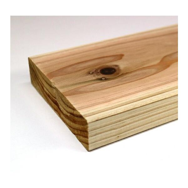 杉乾燥仕上げ材 木材  4面プレーナー仕上げ 角糸面取 25x100x990 厚みx幅x長さ(ミリ)約1.0kg