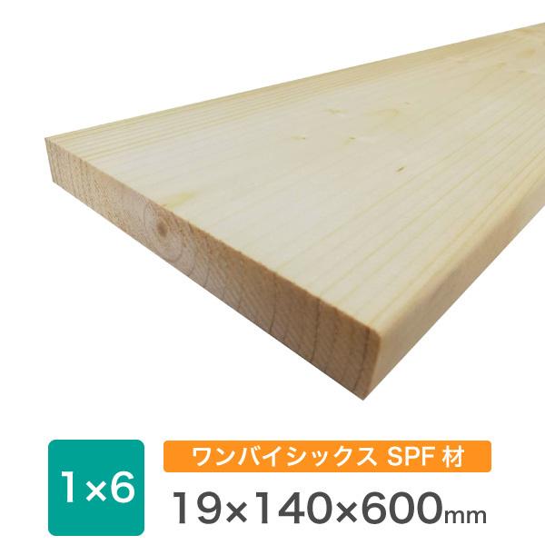 ディメンションランバー Spf ワンバイ材 1 6 約19ｘ140ｘ600 ミリ 4本セット Spf 4 Diy木材センター 通販 Yahoo ショッピング