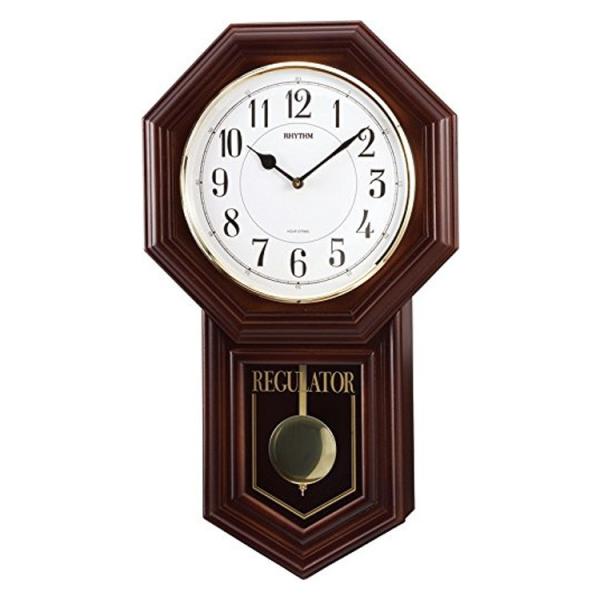 振り子時計 リズム時計 ベングラーr 4mja03rh06 壁掛け時計 おしゃれ シンプル 和モダン Evidenss Com