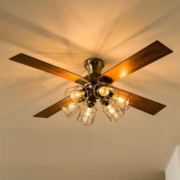 シーリングファンライト 天井ファン照明 ガラスシェード アンティーク調 天井ファン照明 シーリングファンライト ガラスシェード