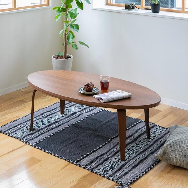 木製楕円形センターテーブル コタツ こたつテーブル センターテーブル ローテーブル 楕円形 おしゃれ