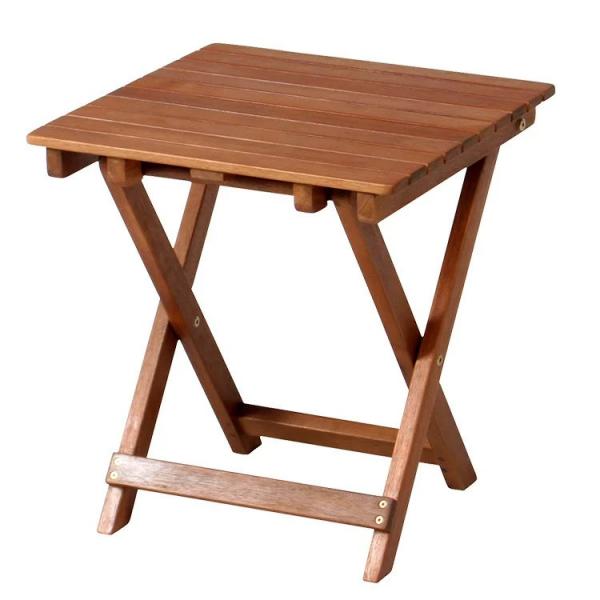 Web限定 サイドテーブル ガーデンテーブル 折りたたみ 簡易テーブル ウッド モダン テラス カフェ 庭