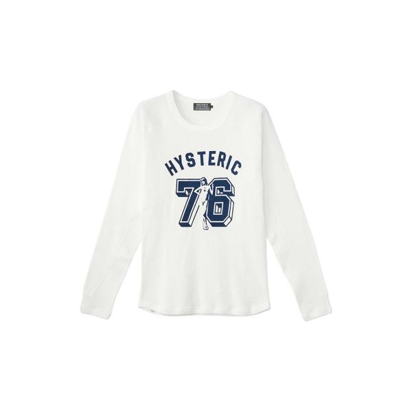 ◆希少◆【ヒステリックグラマー】長袖 Tシャツ 刺繍 メンズ Mサイズ HYSTERIC GLAMOUR ヒステリックグラマー 02253CL16 NUMBER 76 T