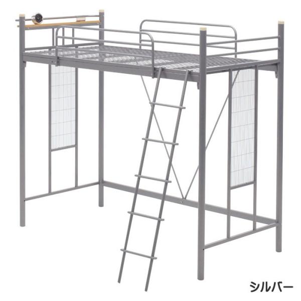 ロフトベッド RF-039(SV) 棚付きロフトベッド RF-039 : もみじや家具 - 通販 - Yahoo!ショッピング
