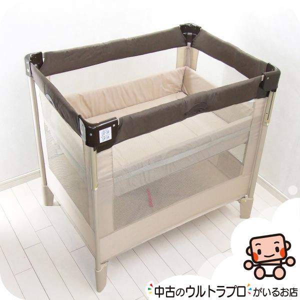 ベビーベッド アップリカ ココネル Aprica COCONEL コンパクトにたためるベビーベッド 1カ月から2歳【C.一般中古】【中古】
