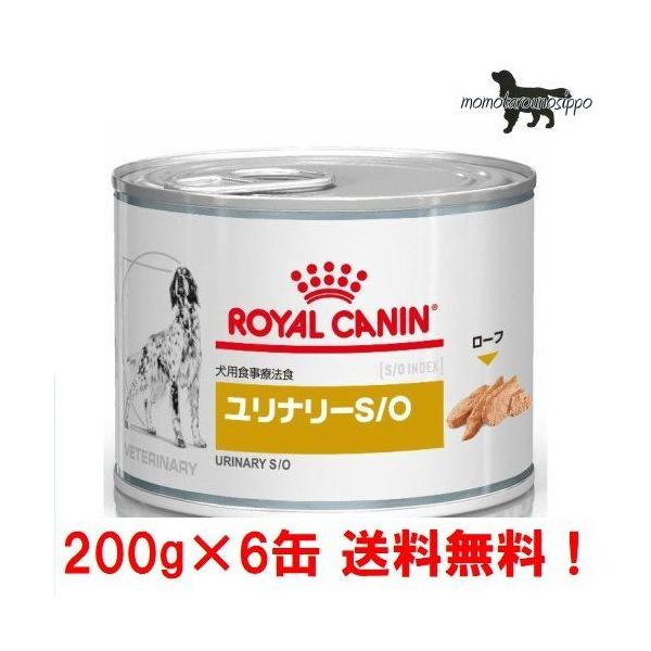 ロイヤルカナン お試し 犬用 ユリナリーS/O 200g×6缶 ウェット 缶療法食 送料無料！