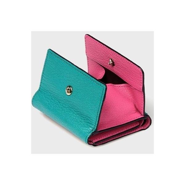 ポールスミス 財布 折財布 Smith カラーブロックゴート 三つ折り グリーン Paul Smith ラッピング無料 Paul W673 450 Grand Lounge