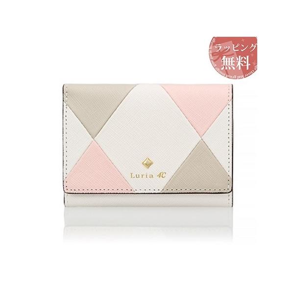 アーガイル調 Luria ヨンドシー L4c Grand Lounge ミニ財布 4 折財布 ミニ財布 コーラルオレンジ 財布 折財布 財布